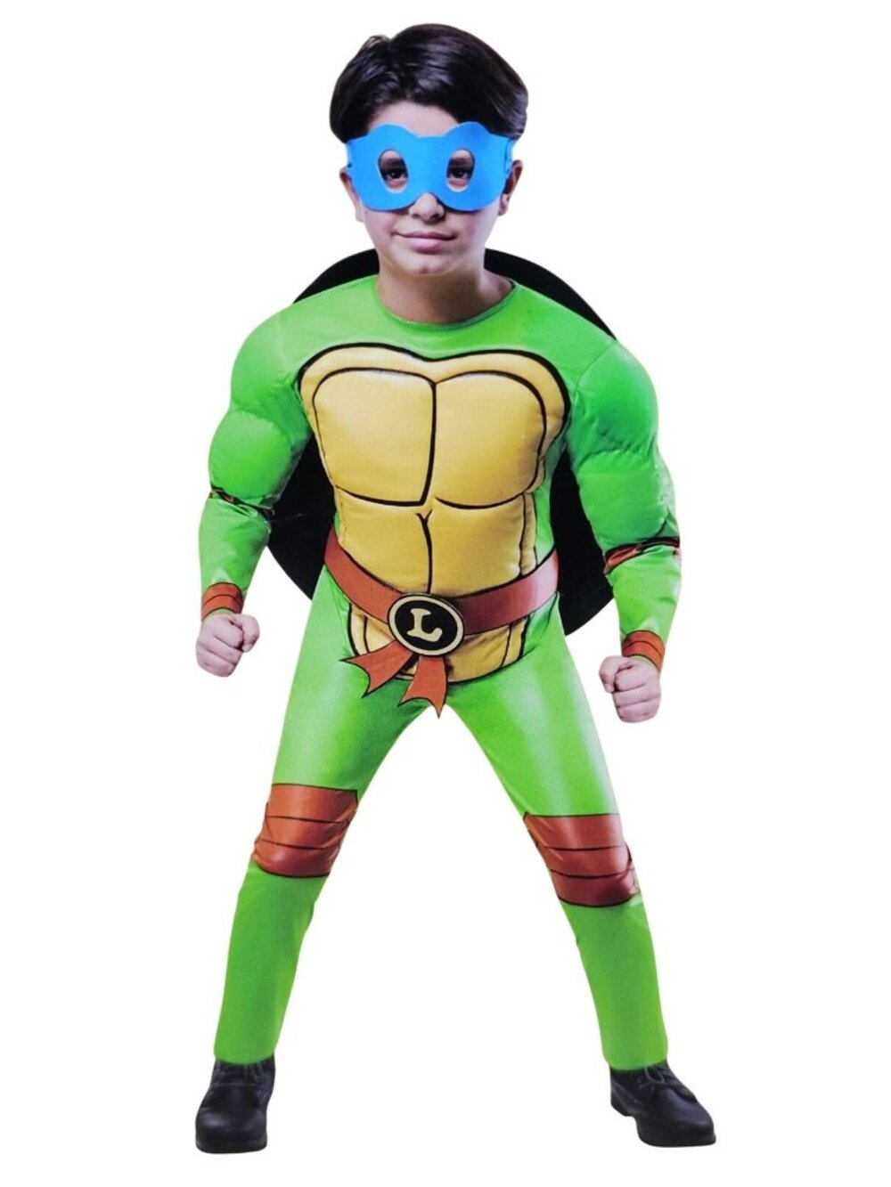 TMNT 4 in 1 Costume Boys S 6 7 Ninja Turtles Jumpsuit Masks Set Rubies NIP